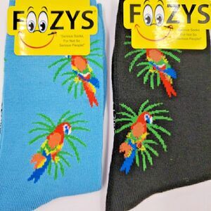 Tropical Parrot Womens Socks 2 PAIR Cozy Gift Colorful Bird Island Oasis Novelty